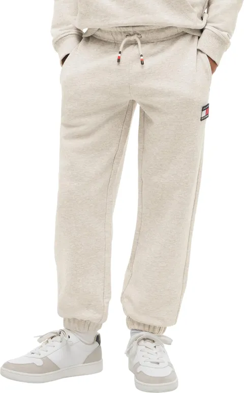 Tommy Hilfiger Heritage Flag Sweatpants Ks0ks00715 Pantaloni da Tuta, Grey (Light Grey Heather), 12 Anni Unisex-Adulto
