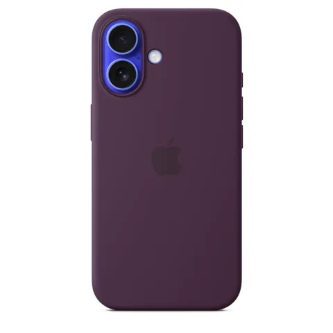 Apple Custodia MagSafe cover in silicone per iPhone 16 - Prugna 