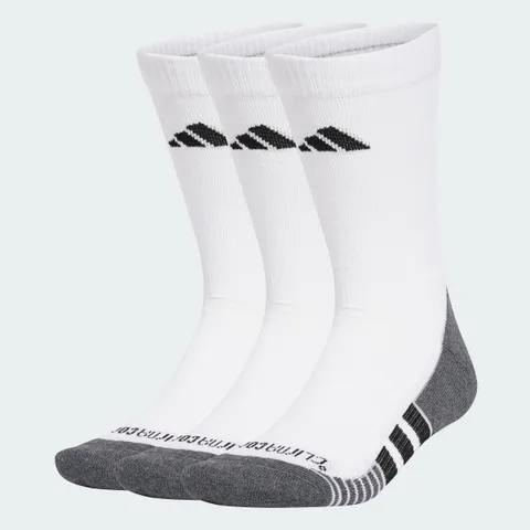 adidas Unisex - Adulto Performance Climacool Cushioned Crew 3P Socks, White/Black, 45-48
