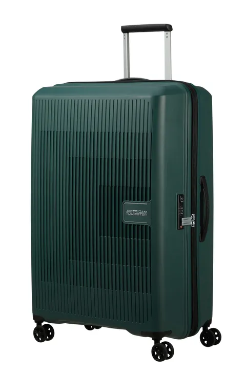 American Tourister Aerostep - Spinner L, Valigia Espandibile, 77 cm, 101.5/109 L, Verde
