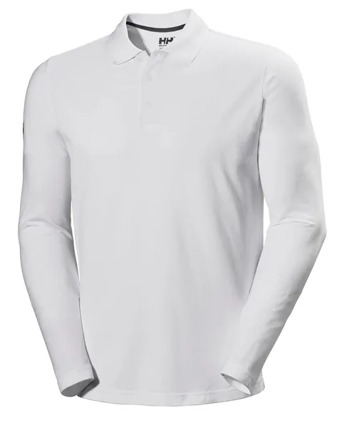 Helly Hansen Men's Crewline Ls Polo, White, XL