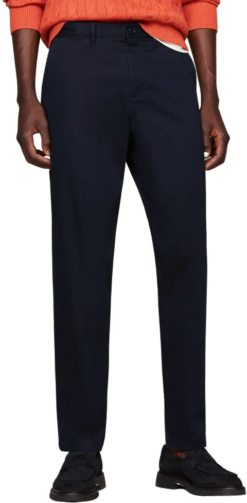 Tommy Hilfiger Uomo Pantaloni Chino Tapered Fit, Blu (Desert Sky), 33W/36L