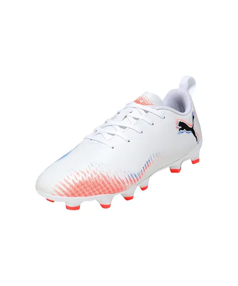 Puma Future 8 Play Fg/AG JrSoccer - Scarpe Unisex per Bambini, Puma Bianco Puma Nero