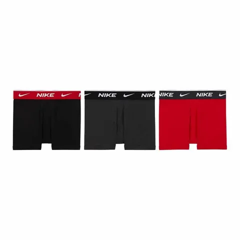 Nike E Day Cotton Stretch 3 Boxer per Bambino University Red 8/11 Anni