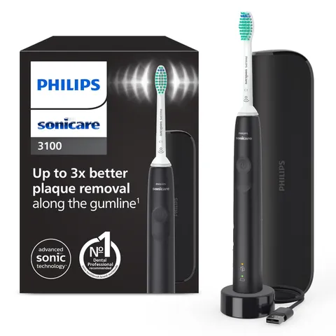 Philips Sonicare 3100 Spazzolino Sonico Nero