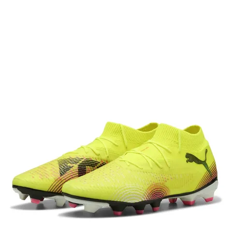 Puma Future 8 PRO FG/AG JR - Scarpe da Calcio Unisex, Yellow Alert-Puma Black-Sun Struck