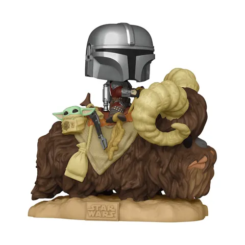 Funko POP! Deluxe: Star Wars: The Mandalorian - Mando On Bantha With Grogu (The Child