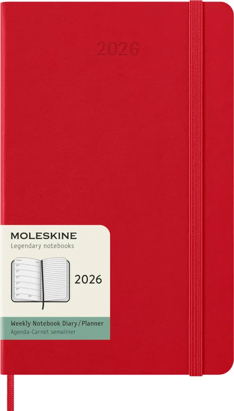 Moleskine Weekly Planner, Agenda Settimanale 2026 12 Mesi Con Spazio Per Note, Con