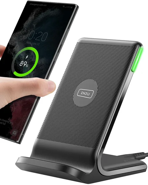Caricatore Wireless per iPhone, INIU 15W Stazione di Ricarica Wireless con Luce adattiv