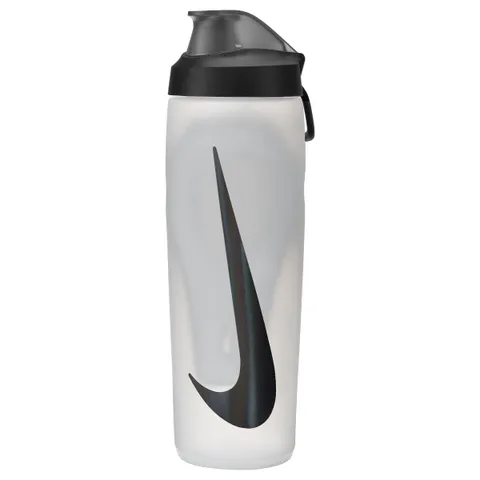 Nike Refuel Locking Lid Bottiglia per Bere Natural/Black/Black Iridescent 709 ml