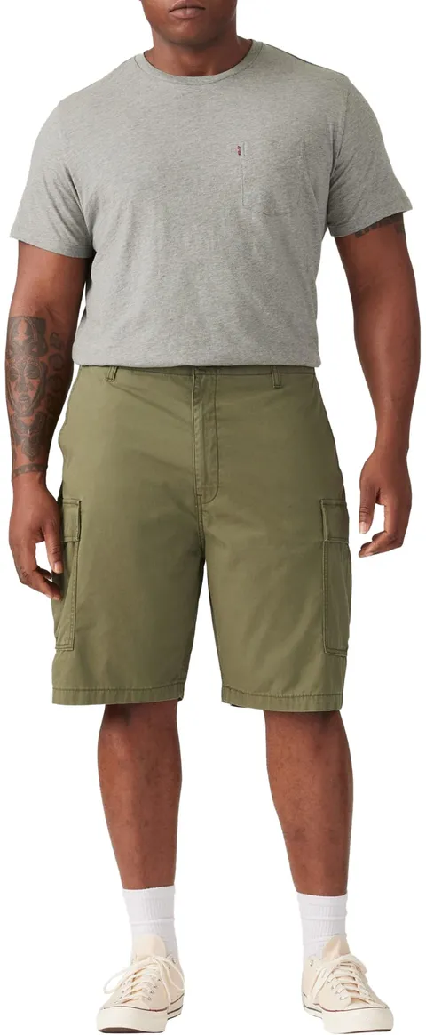 Levi's Pantaloncini Cargo da Uomo Big & Tall Carrier, Olive Night, 54 Plus Tall