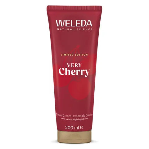 Weleda Doccia Cremosa Very Cherry, con profumo naturale di ciliegia, fragranza 100%