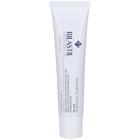 Rilastil Acnestil Crema Attiva + SPF30, Trattamento Anti-Imperfezioni per Pelli Miste