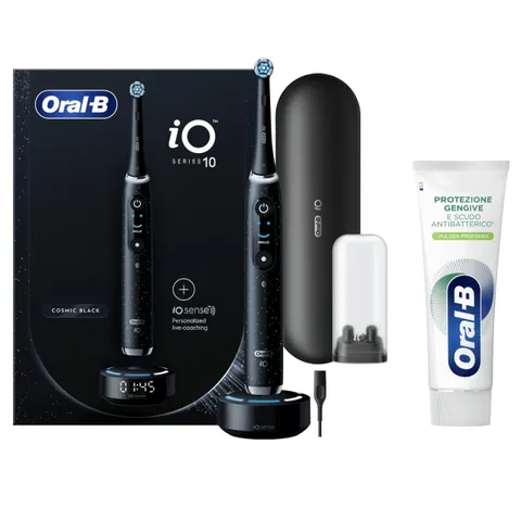 Oral-B iO 10 Spazzolino Elettrico Nero + Kit