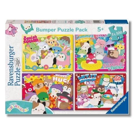 Ravensburger - Puzzles Squishmallows 4 Pack | Puzzle Bambini 5 Anni In Su | Regalo