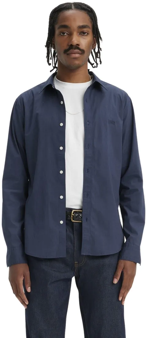 Levi's Long-Sleeve Battery Housemark Slim, Uomo, Naval Academy, XS
