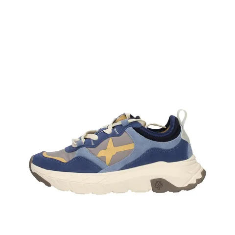 w6yz Next-M. Suede/Nylon/Gum Touch Azure-Celeste-Dark Grey