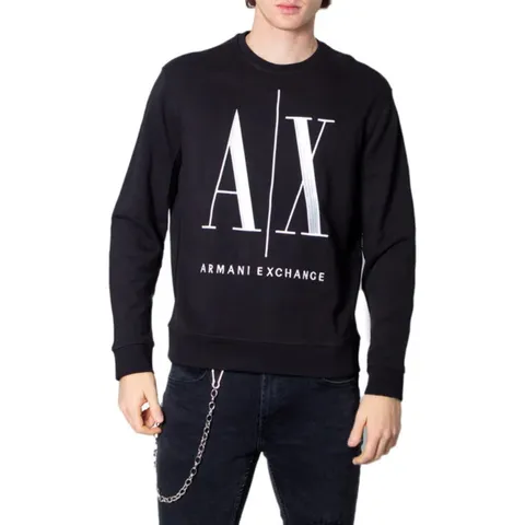 Armani Exchange Icon Project, Felpa Uomo, Nero (Black 1200), L
