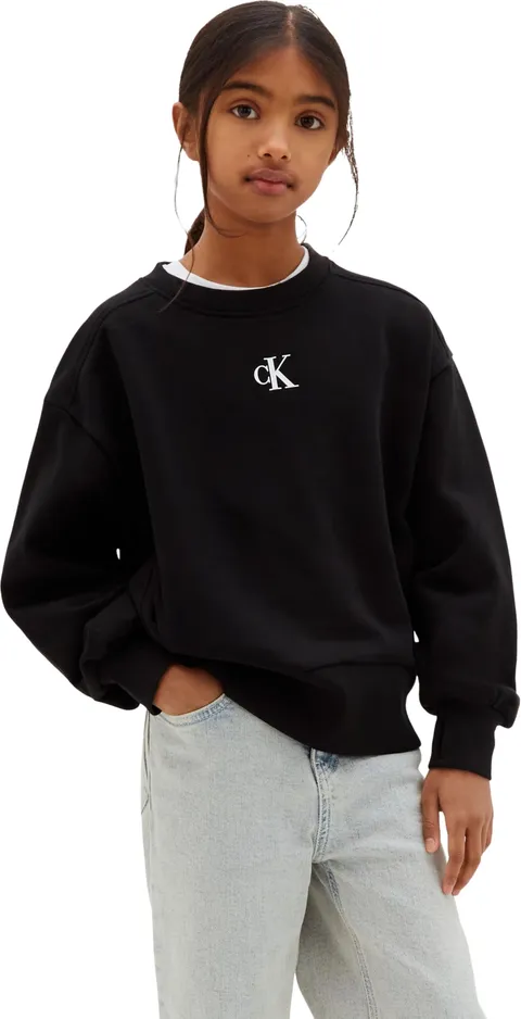 Calvin Klein Felpa da Ragazza con Logo CK LVCKTJB33G Altre Felpe, Nero (Pvh Black), 8 Anni
