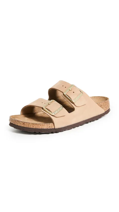 Birkenstock Arizona SFB, Nubuck Leather Sandalo