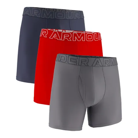 Under Armour Confezione da 3 Boxer da Uomo Tech Performance, Gamba da 15 cm - Traspiranti, assorbono Il Sudore, Morbidi, Comfort Tutto Il Giorno