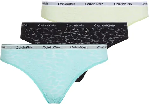 Calvin Klein Donna Slip Brasiliana Confezione da 3 Low-Rise Intimo, Multicolore