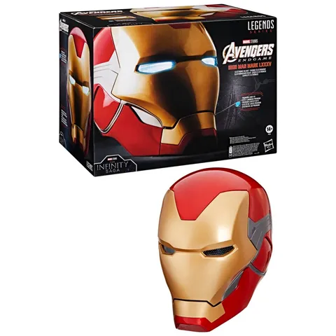 Avengers Hasbro Marvel Legends Series, Casco Elettronico Premium di Iron Man con Effetti