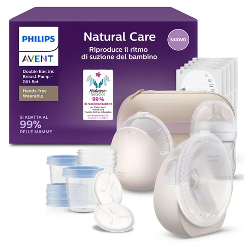 Philips Avent Natural Care Tiralatte elettrico doppio indossabile a mani libere