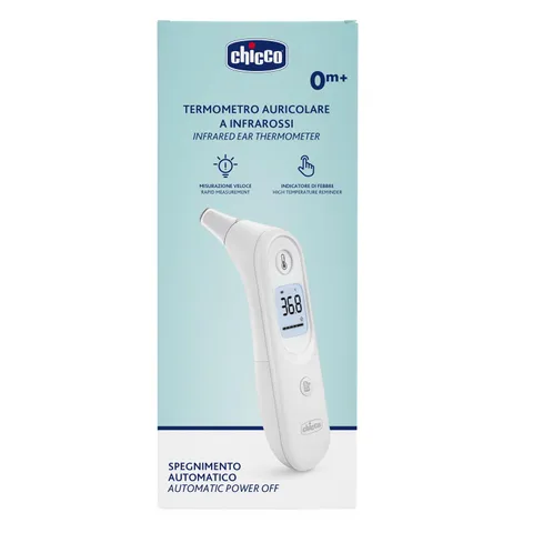 Chicco Termometro Auricolare ad Infrarossi, 0 mesi +, Misurazione della Temperatura