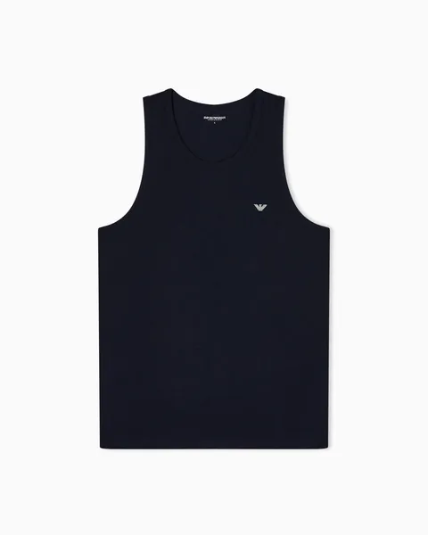 Emporio Armani Canotta Uomo Shiny Logoband Blu L