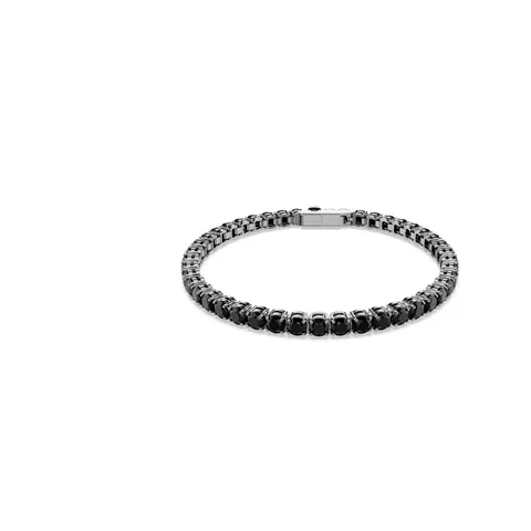 Swarovski Matrix Bracciale Tennis, Gioiello Versatile con Cristalli Neri, Pietre Preziose