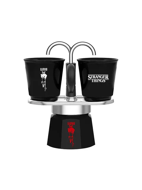 Bialetti Set Mini Express Stranger Things, 2 Bicchierini Termosensibili in ceramica