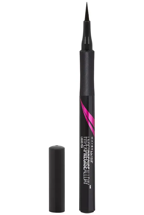Maybelline New York Hyper Precise Eyeliner in Penna, Tratto Ultra-Sottile, Colore