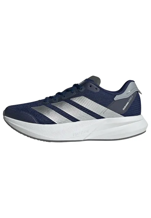 adidas Uomo Duramo Speed 2 Running Shoes, Dark Blue/Silver Metallic/Halo Silver, 37 1/3 EU