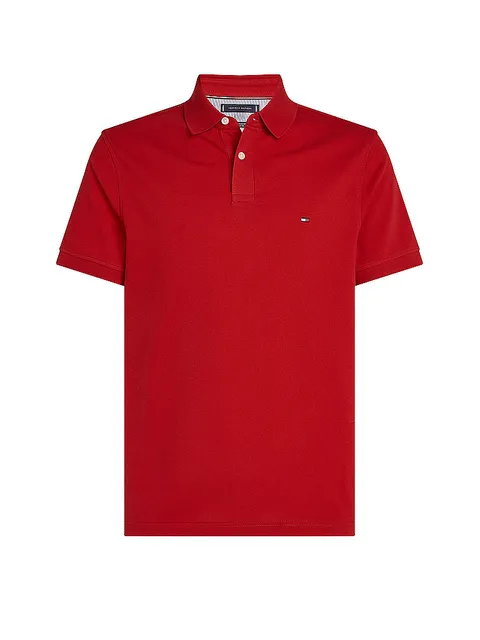 Tommy Hilfiger Uomo Maglietta Polo Maniche Corte 1985 Regular Fit, Multicolore (Medium Red), M