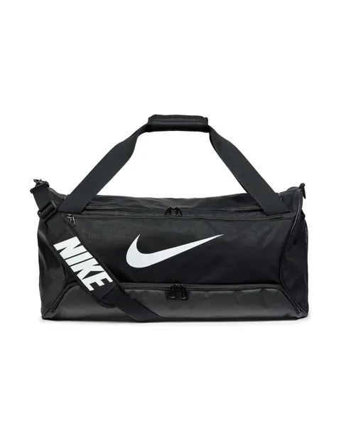 Nike Brasilia, Borse Sportive Unisex Adulto, Black/Black/White, Taglia unica
