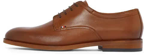 Tommy Hilfiger Uomo Scarpa Derby Thunit Leather Punta Rotonda, Marrone (Winter Cognac), 41