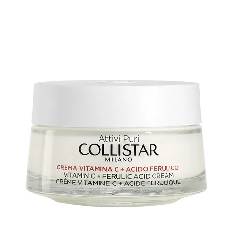 Collistar Attivi Puri Crema Vitamina C + Acido Ferulico, Trattamento Illuminante