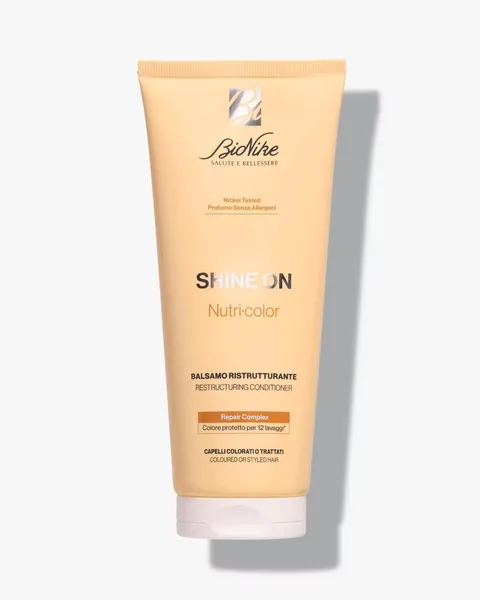 BioNike Shine On Nutri-Color Balsamo Ristrutturante, Per Capelli Colorati, Trattati e
