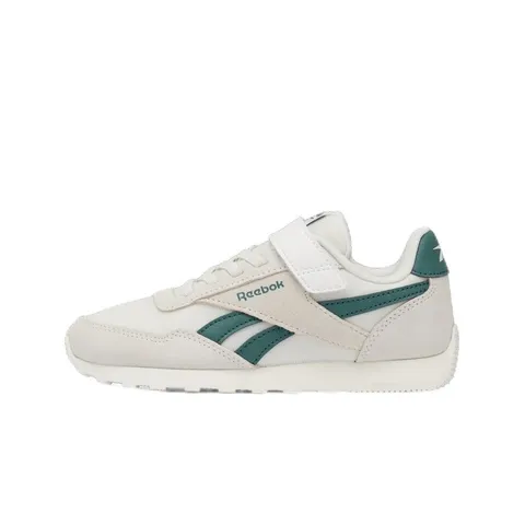 Reebok Glide Low Elastic & Top Strap Sneaker, Chalk/Retroteal, 32 EU, Gesso Retroteal, 32