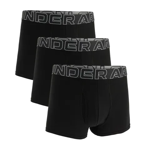 Under Armour Confezione da 3 Boxer da Uomo in Cotone Performance, Gamba da 8 cm - Traspiranti, assorbono Il Sudore, Morbidi, Comfort Tutto Il Giorno