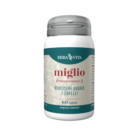ERBA VITA Integratore Alimentare di Miglio - 60 Capsule - Formula potenziata utile per