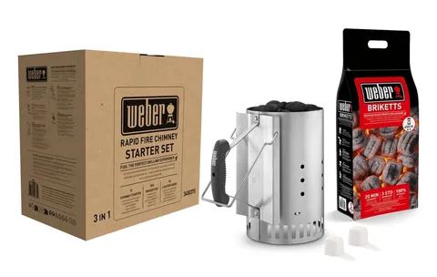 Weber Set di accensione - Set di avviamento Rapidfire, Composto da Camino di accensione