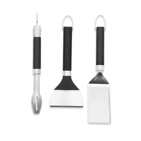 Weber Set Accessori Plancha / Grillplaten, 3 Pezzi, che include Pinza, Giraplati e
