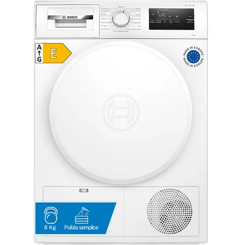 Bosch WTH83208II Serie 4 Asciugatrice a pompa di calore 8kg Bianco Classe E