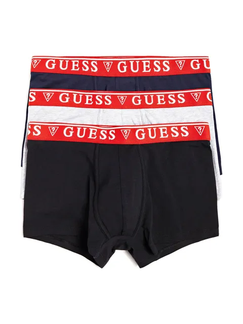 Guess Uomo Boxer Confezione da 3 Brian Hero Boxer Trunk 3 Pack Nero