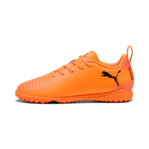 Puma Scarpe da Calcio Unisex per Bambini Future 8 Play TT JrSoccer, Arancione e Nero., 35