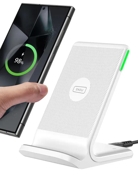 Caricatore Wireless per iPhone, INIU 15W Stazione di Ricarica Wireless con Luce adattiv