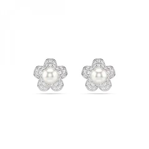 Swarovski Capsule 2026 Angelic Orecchini a lobo, placcati rodio lucido con cristalli