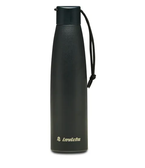 Invicta Borraccia, Nero, Borraccia Termica in Acciaio Inox Interno Esterno, Mantenimento